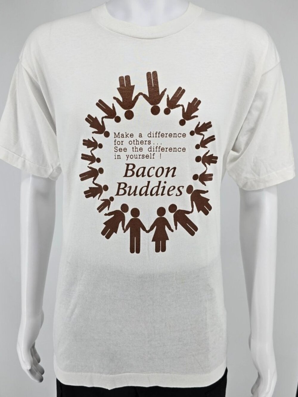 Vintage 1990s Robert Bacon High School Saint Bernard OH Bacon Buddies T-Shirt-XL
